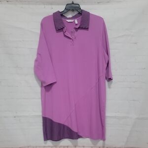 Purple Collared Women's Dress